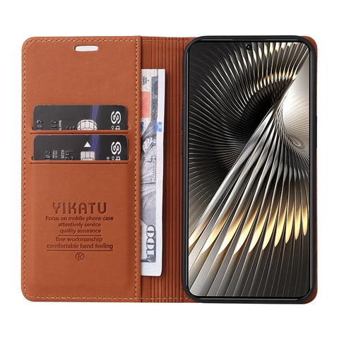 YIKATU YK-001 For Xiaomi Redmi Turbo 3 5G / Poco F6 5G Case PU Leather Wallet Folio Phone Cover