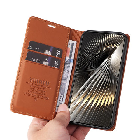YIKATU YK-001 For Xiaomi Redmi Turbo 3 5G / Poco F6 5G Case PU Leather Wallet Folio Phone Cover