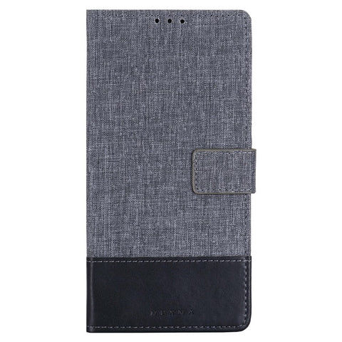 MUXMA MX102 For Samsung Galaxy F55 5G / C55 5G / M55 5G Case Canvas+Leather+TPU Phone Wallet Cover