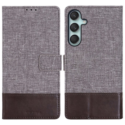 MUXMA MX102 For Samsung Galaxy F55 5G / C55 5G / M55 5G Case Canvas+Leather+TPU Phone Wallet Cover