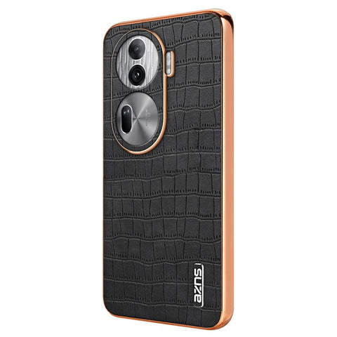 AZNS For Oppo Reno11 Pro 5G (Global) Case Crocodile Texture Leather+TPU Phone Cover
