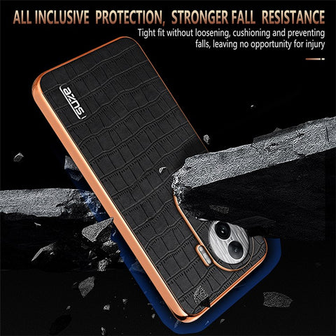 AZNS For Oppo Reno11 Pro 5G (Global) Case Crocodile Texture Leather+TPU Phone Cover