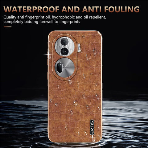 AZNS For Oppo Reno11 Pro 5G (Global) Case Crocodile Texture Leather+TPU Phone Cover