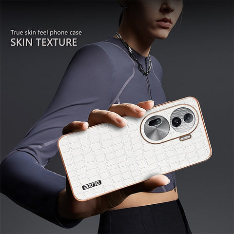 AZNS For Oppo Reno11 Pro 5G (Global) Case Crocodile Texture Leather+TPU Phone Cover