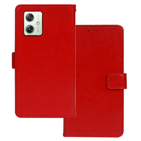 IDEWEI for Motorola Moto G64 5G Case Wallet Crazy Horse Textrure Phone Leather Cover