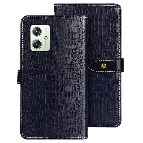 IDEWEI For Motorola Moto G64 5G Wallet Case Crocodile Texture Leather Phone Cover