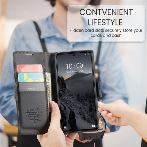 CASEME 023 Series For Xiaomi Redmi Note 13 Pro 5G / Poco X6 5G Case RFID Blocking Wallet Phone Cover