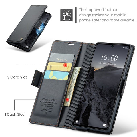 CASEME 023 Series For Xiaomi Redmi Note 13 Pro 5G / Poco X6 5G Case RFID Blocking Wallet Phone Cover