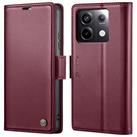 CASEME 023 Series For Xiaomi Redmi Note 13 Pro 5G / Poco X6 5G Case RFID Blocking Wallet Phone Cover