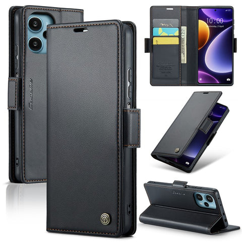 CASEME 023 Series For Xiaomi Poco F5 5G / Redmi Note 12 Turbo Case Wallet Leather Phone Cover