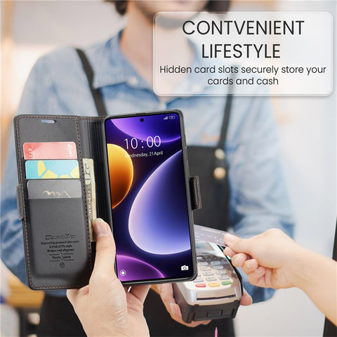 CASEME 023 Series For Xiaomi Poco F5 5G / Redmi Note 12 Turbo Case Wallet Leather Phone Cover