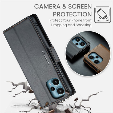 CASEME 023 Series For Xiaomi Poco F5 5G / Redmi Note 12 Turbo Case Wallet Leather Phone Cover