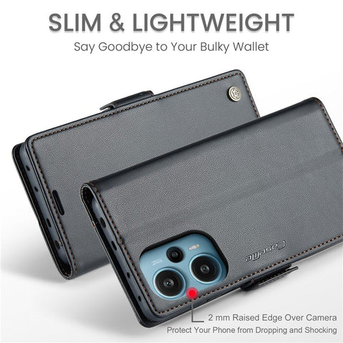 CASEME 023 Series For Xiaomi Poco F5 5G / Redmi Note 12 Turbo Case Wallet Leather Phone Cover