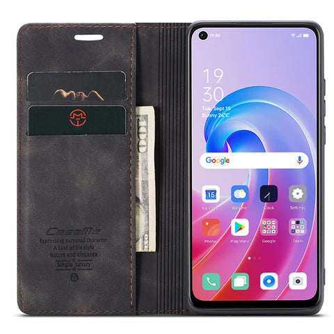 CASEME 013 Series For Oppo A96 4G / A36 / K10 4G / A76 / Realme 9i 4G Case Leather Phone Cover Magnetic Absorption