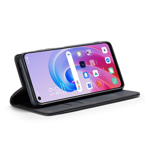 CASEME 013 Series For Oppo A96 4G / A36 / K10 4G / A76 / Realme 9i 4G Case Leather Phone Cover Magnetic Absorption