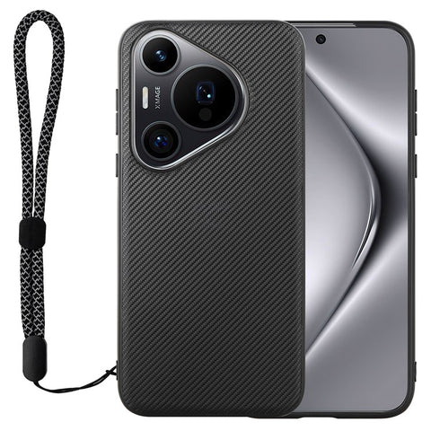 VILI TC Series for Huawei Pura 70 Pro / Pura 70 Pro+ Case Textured Leather Back Cover with Strap
