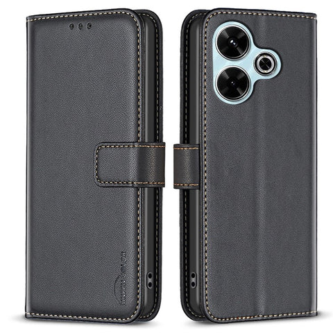 BINFEN COLOR BF17 For Xiaomi Redmi 13 5G / 13 4G / Poco M6 4G Case Wallet Stand Leather Phone Cover