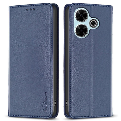 BINFEN COLOR BF18 For Xiaomi Redmi 13 5G / 13 4G / Poco M6 4G Case Leather Phone Cover Magnetic Close