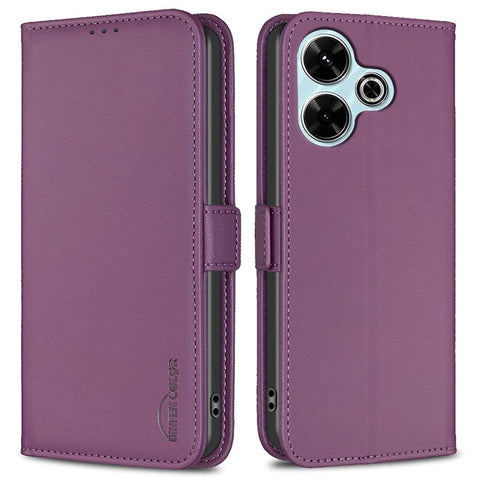 BINFEN COLOR BF31 For Xiaomi Redmi 13 5G / 13 4G / Poco M6 4G Case PU Leather Phone Wallet Cover
