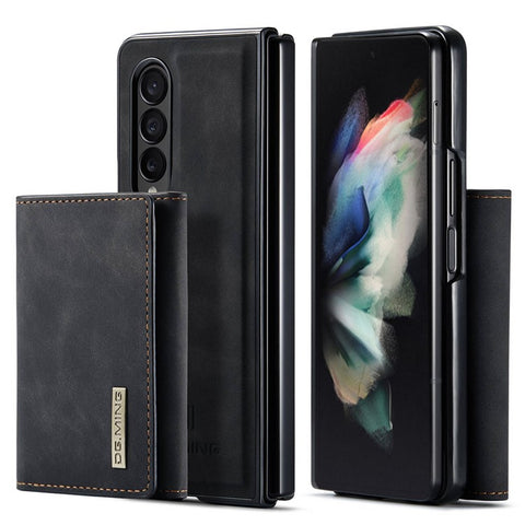 DG.MING M1 Series Phone Case for Samsung Galaxy Z Fold3 5G Detachable 2-in-1 Wallet Phone Case Anti-Drop Cell Phone Case