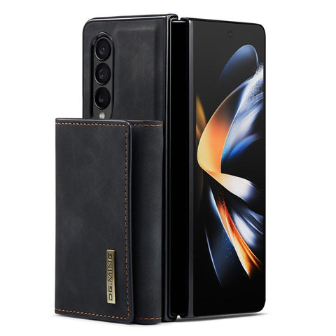 DG.MING M1 Series Phone Case for Samsung Galaxy Z Fold3 5G Detachable 2-in-1 Wallet Phone Case Anti-Drop Cell Phone Case