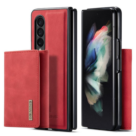 DG.MING M1 Series Phone Case for Samsung Galaxy Z Fold3 5G Detachable 2-in-1 Wallet Phone Case Anti-Drop Cell Phone Case