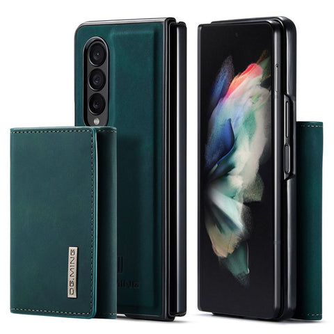 DG.MING M1 Series Phone Case for Samsung Galaxy Z Fold3 5G Detachable 2-in-1 Wallet Phone Case Anti-Drop Cell Phone Case
