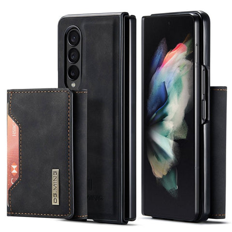 DG.MING M2 Series Phone Case for Samsung Galaxy Z Fold3 5G Shockproof Case Magnetic Absorption Detachable Wallet Phone Case Kickstand Protective Cover