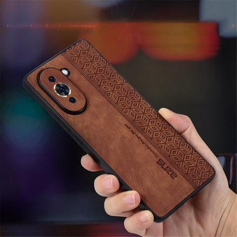 AZNS Cell Phone Case for Huawei nova 10 4G, PU Leather Coated TPU Stylish Pattern Imprinted Phone Cover