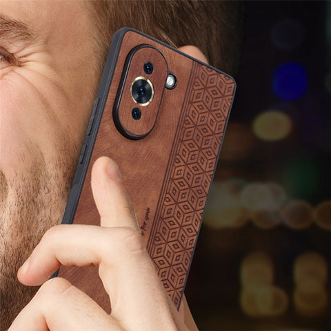 AZNS Cell Phone Case for Huawei nova 10 4G, PU Leather Coated TPU Stylish Pattern Imprinted Phone Cover