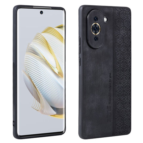 AZNS Cell Phone Case for Huawei nova 10 4G, PU Leather Coated TPU Stylish Pattern Imprinted Phone Cover