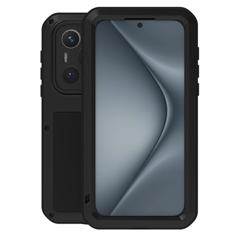 LOVE MEI For Huawei Pura 70 Case with Tempered Glass Film Metal+Silicone Phone Cover