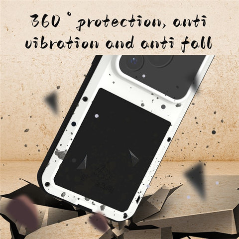 LOVE MEI For Huawei Pura 70 Case with Tempered Glass Film Metal+Silicone Phone Cover