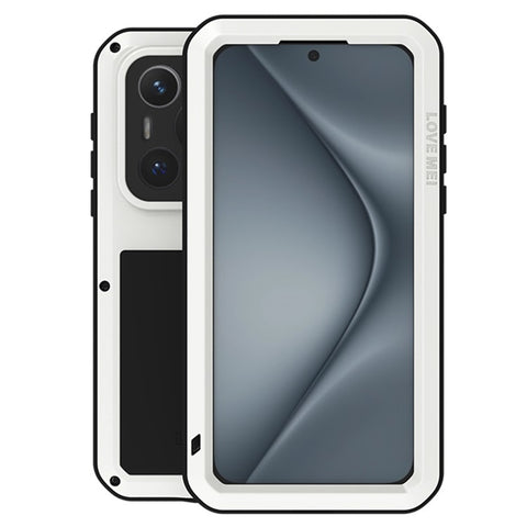 LOVE MEI For Huawei Pura 70 Case with Tempered Glass Film Metal+Silicone Phone Cover
