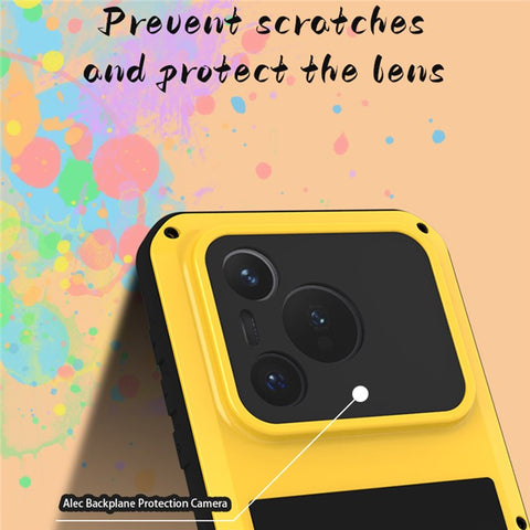 LOVE MEI For Huawei Pura 70 Pro / Pura 70 Pro+ Case Metal+Silicone Phone Cover with Screen Film