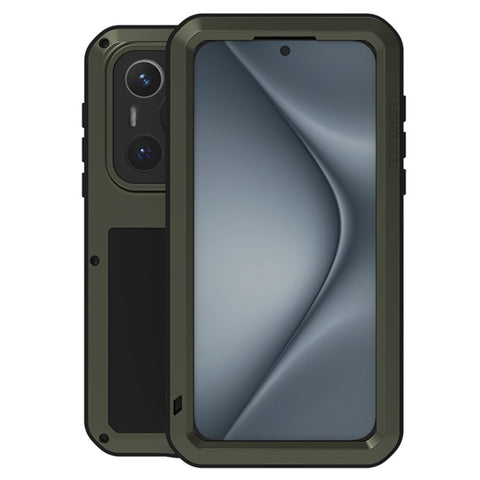 LOVE MEI For Huawei Pura 70 Pro / Pura 70 Pro+ Case Metal+Silicone Phone Cover with Screen Film