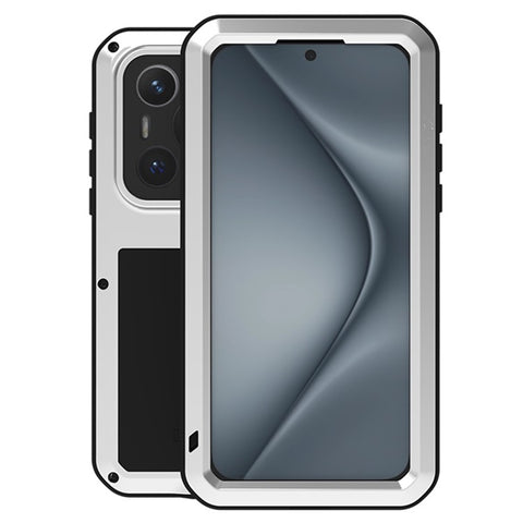 LOVE MEI For Huawei Pura 70 Pro / Pura 70 Pro+ Case Metal+Silicone Phone Cover with Screen Film
