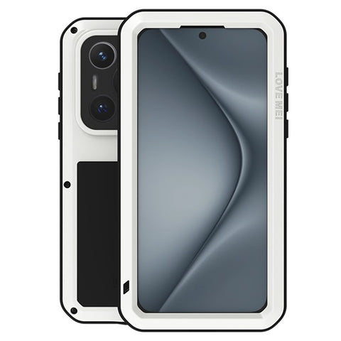 LOVE MEI For Huawei Pura 70 Pro / Pura 70 Pro+ Case Metal+Silicone Phone Cover with Screen Film