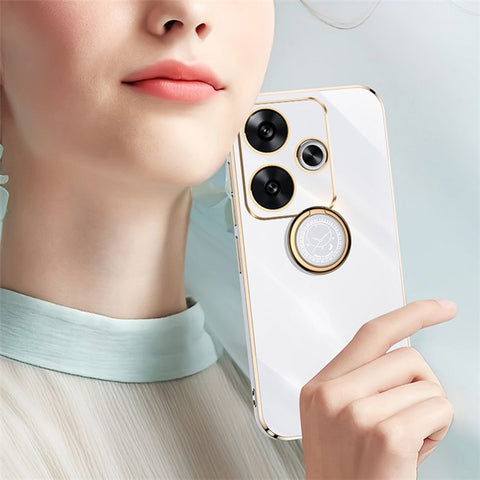 XINLI For Xiaomi Redmi Turbo 3 5G / Poco F6 5G Electroplated Case Soft TPU Cover with Kickstand