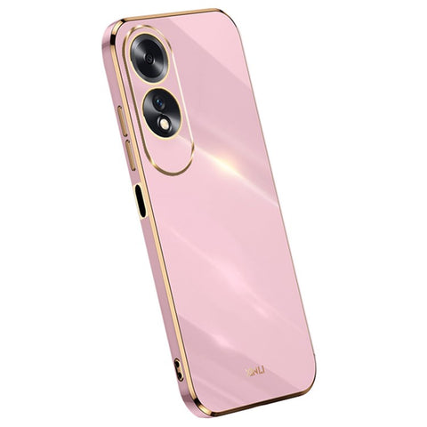 XINLI For Oppo A60 4G Case Soft TPU Electroplating Shockproof Phone Cover