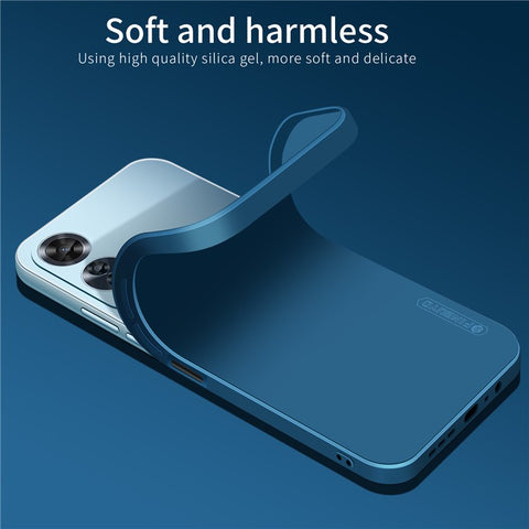 PINWUYO JK Touching Series For Oppo A60 4G Case TPU Phone Cover Fiber Flocking Lining