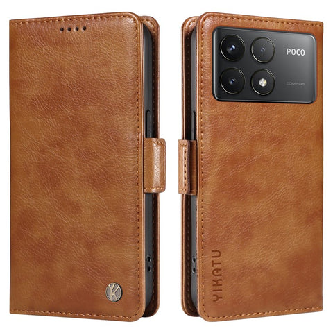 YIKATU YK-007 For Xiaomi Poco F6 Pro 5G / Redmi K70 5G / K70 Pro 5G Leather Case Phone Wallet Cover