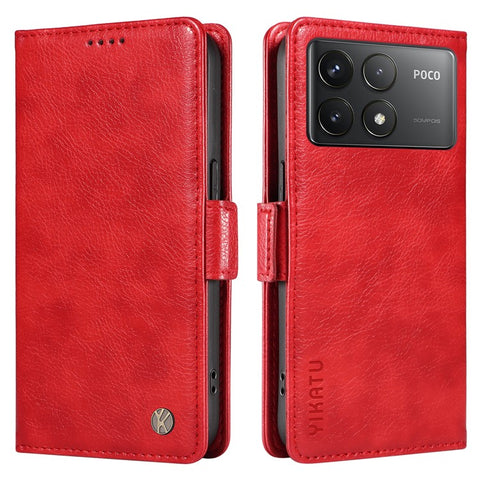 YIKATU YK-007 For Xiaomi Poco F6 Pro 5G / Redmi K70 5G / K70 Pro 5G Leather Case Phone Wallet Cover