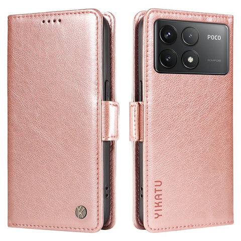 YIKATU YK-007 For Xiaomi Poco F6 Pro 5G / Redmi K70 5G / K70 Pro 5G Leather Case Phone Wallet Cover