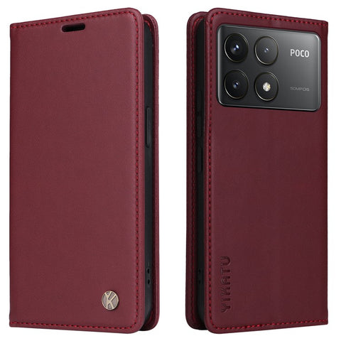 YIKATU YK-001 For Xiaomi Poco F6 Pro 5G / Redmi K70 5G / K70 Pro 5G Stand Case PU Leather Phone Cover