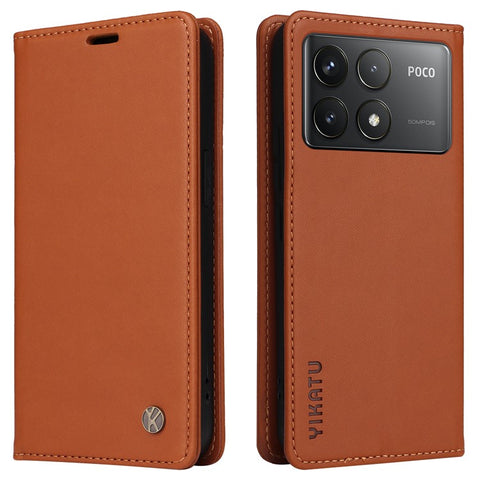YIKATU YK-001 For Xiaomi Poco F6 Pro 5G / Redmi K70 5G / K70 Pro 5G Stand Case PU Leather Phone Cover