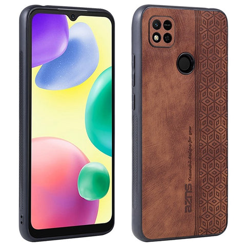 AZNS For Xiaomi Redmi 10A / Redmi 9C / Redmi 9C NFC PU Leather Coated TPU Case Anti-drop Imprinted Pattern Phone Cover