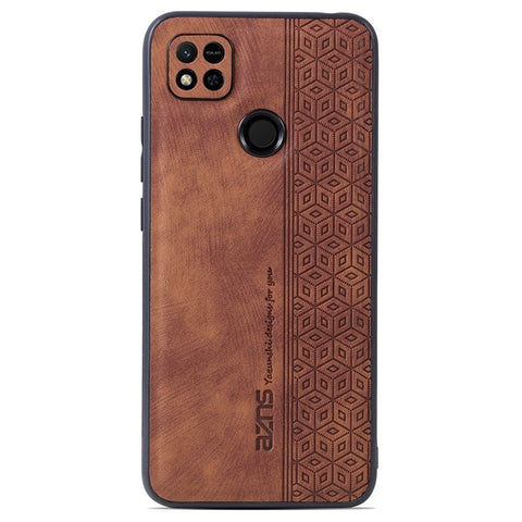 AZNS For Xiaomi Redmi 10A / Redmi 9C / Redmi 9C NFC PU Leather Coated TPU Case Anti-drop Imprinted Pattern Phone Cover
