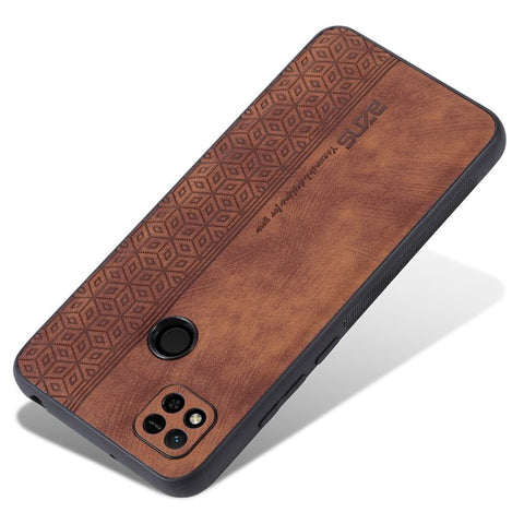 AZNS For Xiaomi Redmi 10A / Redmi 9C / Redmi 9C NFC PU Leather Coated TPU Case Anti-drop Imprinted Pattern Phone Cover