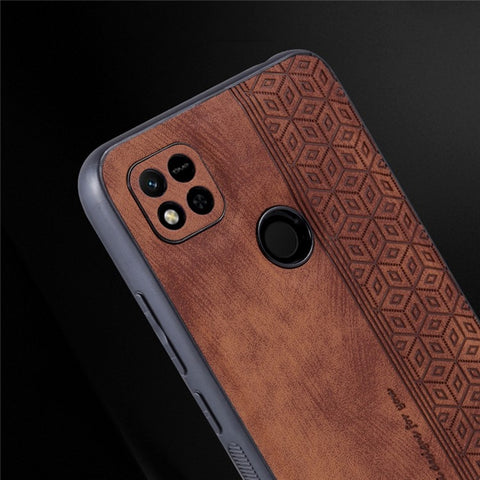 AZNS For Xiaomi Redmi 10A / Redmi 9C / Redmi 9C NFC PU Leather Coated TPU Case Anti-drop Imprinted Pattern Phone Cover
